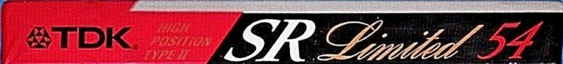 Compact Cassette TDK SR 54 "SR-LTD54 SR Limited" Type II Chrome 1991 Japan