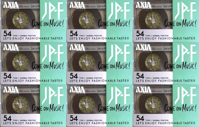 Compact Cassette AXIA JP-F 54 "JP-F G 54" Type I Normal 1989 Japan