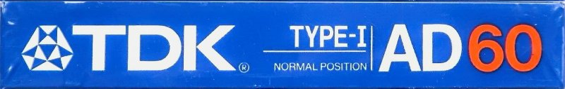 Compact Cassette TDK AD 60 Type I Normal 1986 Australia, Europe