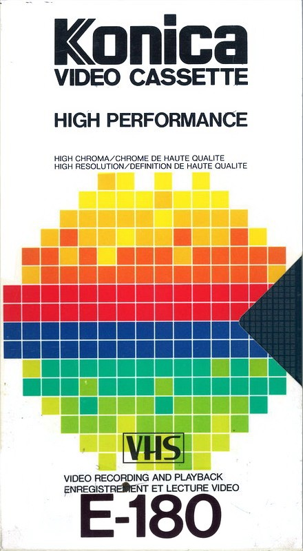 VHS, Video Home System Konica 180 Type I Normal 1985 North America