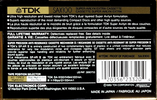 Compact Cassette TDK SA-X 100 Type II Chrome 1989 North America