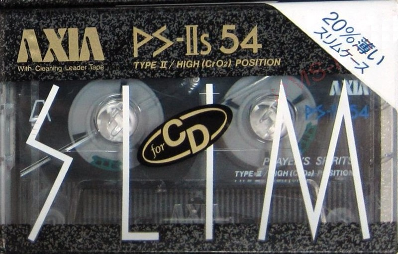Compact Cassette AXIA PS-IIs 54 "PS-2s S 54" Type II Chrome 1989 Japan
