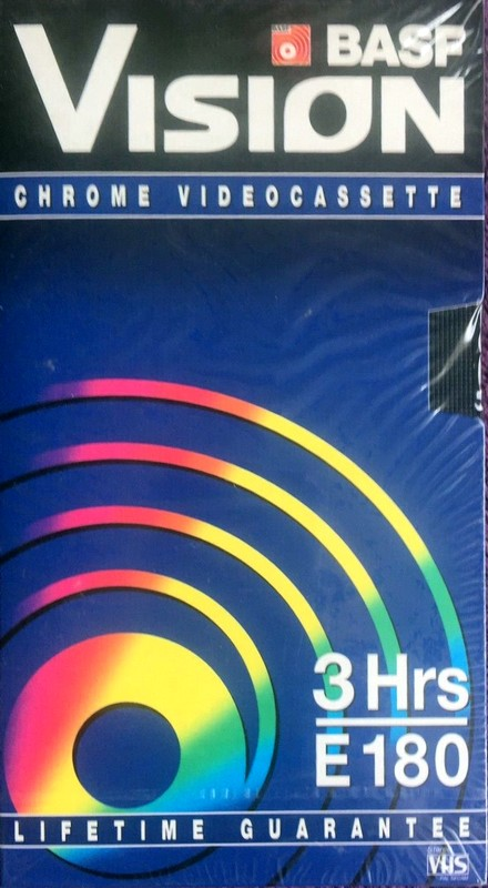 VHS, Video Home System BASF Vision 180 Type II Chrome 1996 UK