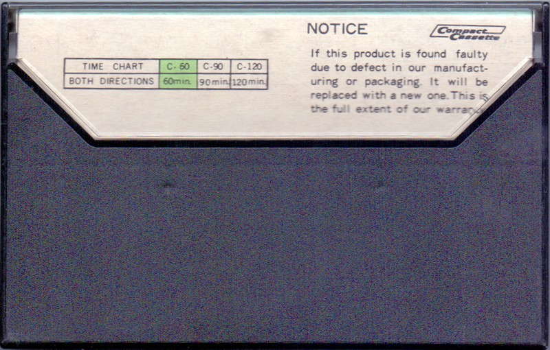 Compact Cassette Marvel 60 Type I Normal Hong Kong