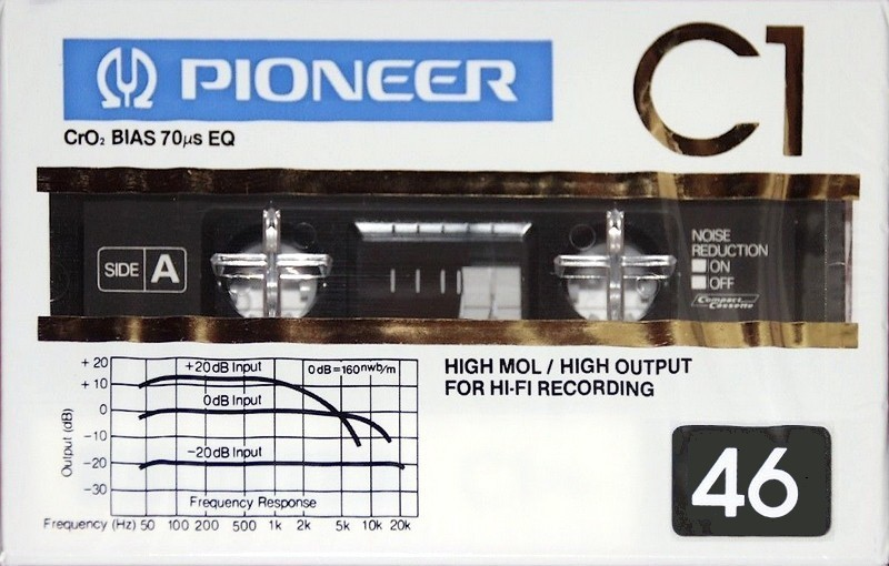Compact Cassette Pioneer C1 46 Type II Chrome 1981 Japan