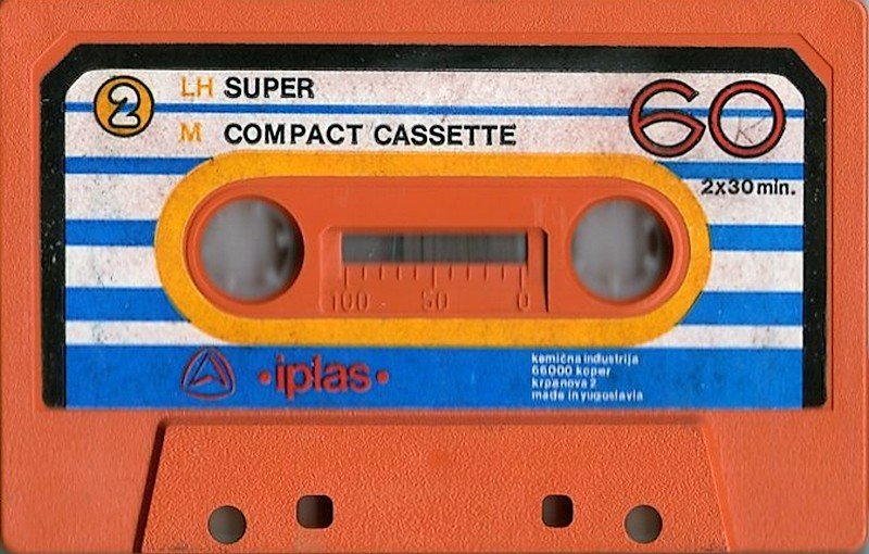 Compact Cassette Iplas LH Super 60 "Orange" Type I Normal Yugoslavia