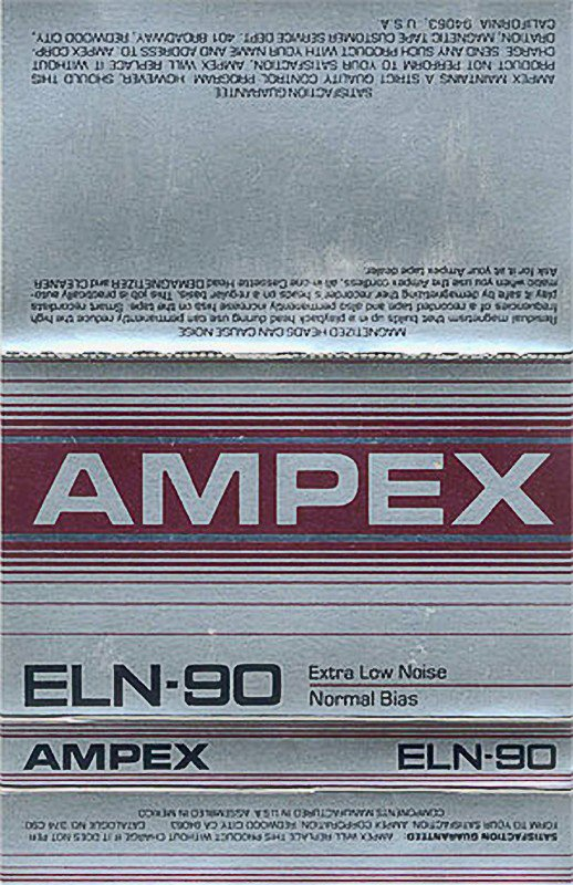Compact Cassette Ampex ELN 90 Type I Normal 1982 USA