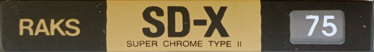 Compact Cassette RAKS SD-X 75 Type II Chrome 1991 Europe