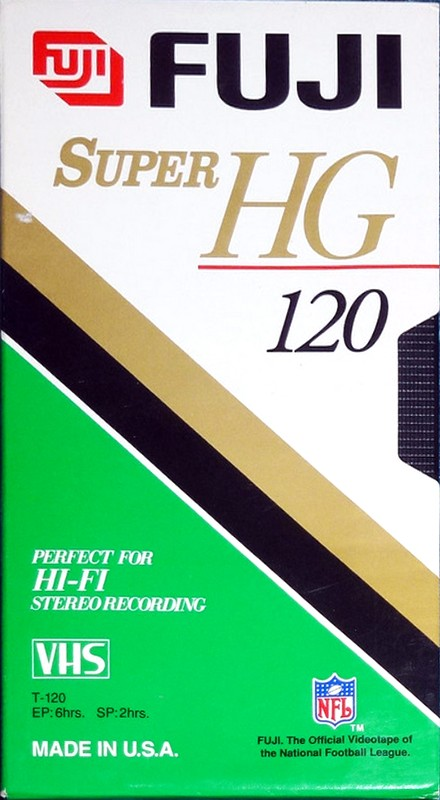 VHS, Video Home System Fuji SHG 120 Type I Normal Canada, USA