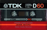 Compact Cassette TDK D 60 Type I Normal 1984 Japan