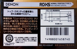 Compact Cassette Denon RD-XS 64 "RD-XS64P" Type I Normal 1990 Japan