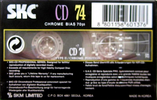 Compact Cassette SKC CD 74 Type II Chrome 1995 Europe