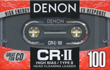 Compact Cassette Denon CR-II 100 "CR-2 100E" Type II Chrome 1994 North America