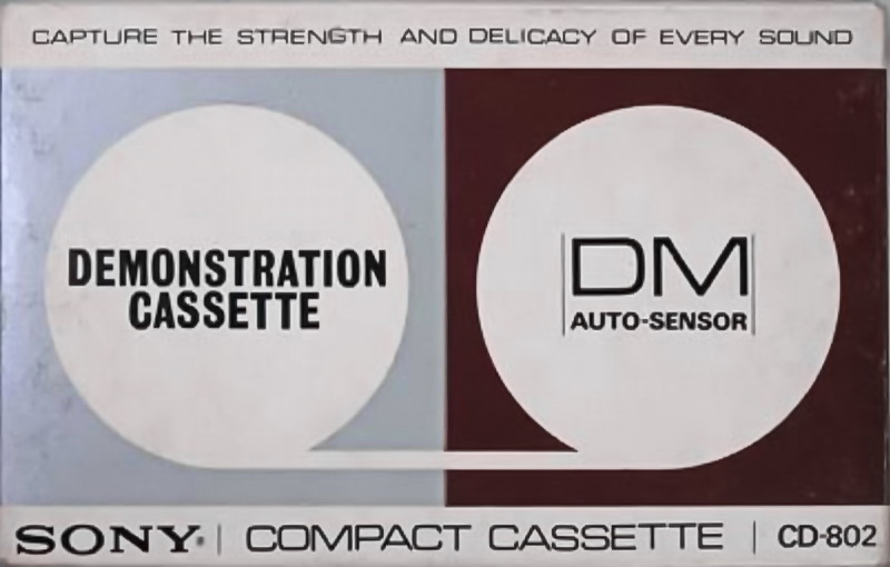 Compact Cassette Sony 30 "CD-802" Demonstration Tape 1973 Japan