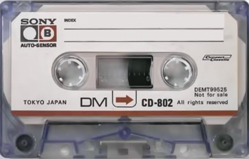 Compact Cassette Sony 30 "CD-802" Demonstration Tape 1973 Japan
