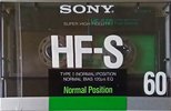 Compact Cassette Sony HF-S 60 Type I Normal 1988 Japan