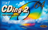 Compact Cassette TDK CDing 2 64 "CD2-64K" Type II Chrome 1997 Japan