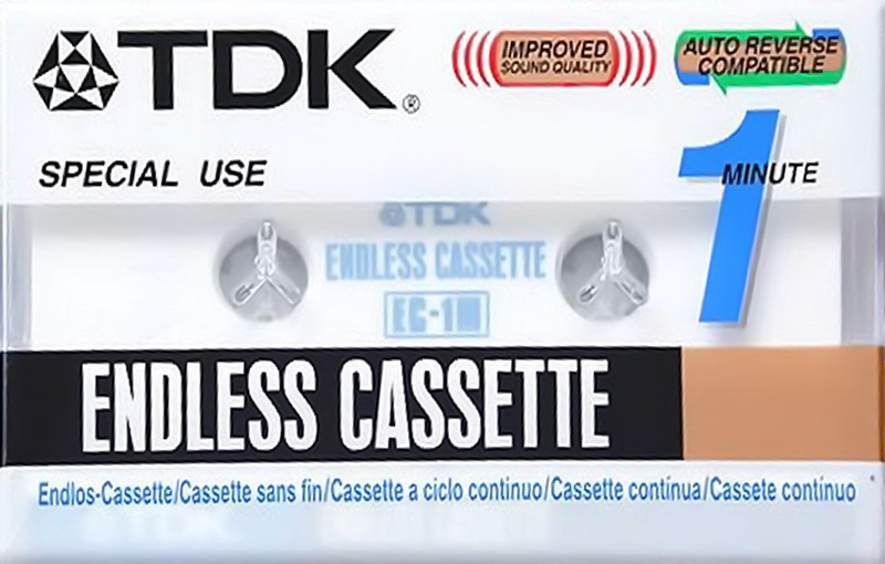 Compact Cassette TDK EC Endless 1 "EDL-1MEB" Endless Cassette 1990 Europe
