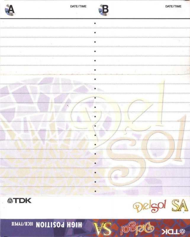 Compact Cassette TDK SA 60 "SA-60EBSOL Del Sol" Type II Chrome 1997 Worldwide