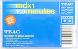Compact Cassette Teac MDX1 100 Type I Normal Worldwide