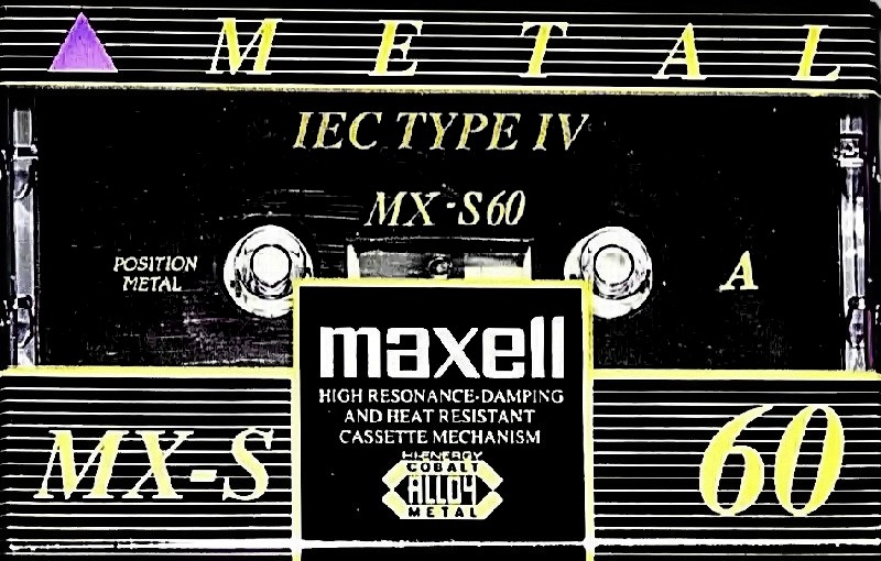 Compact Cassette Maxell MX-S 60 Type IV Metal 1994 Europe