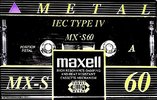 Compact Cassette Maxell MX-S 60 Type IV Metal 1994 Europe