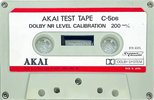 Compact Cassette Akai "C-5DB DTR-6325 Dolby NR Calibration" Test Cassette Japan