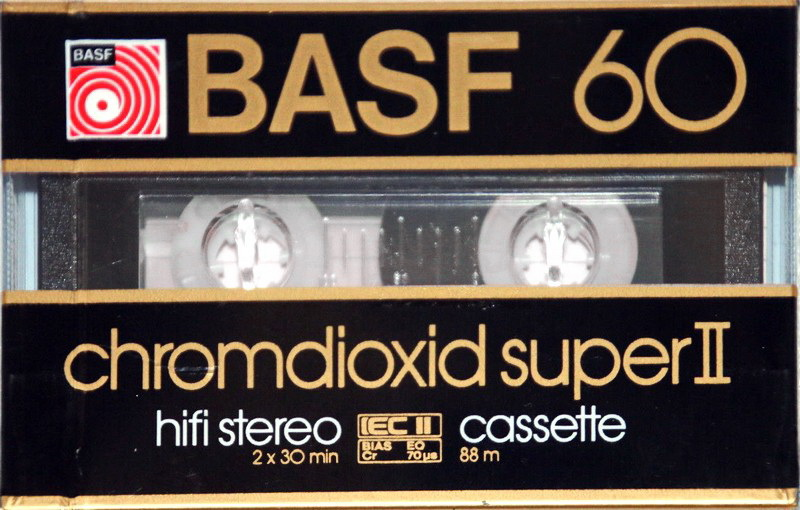 Compact Cassette BASF Chromdioxid Super II 60 Type II Chrome 1984 Europe
