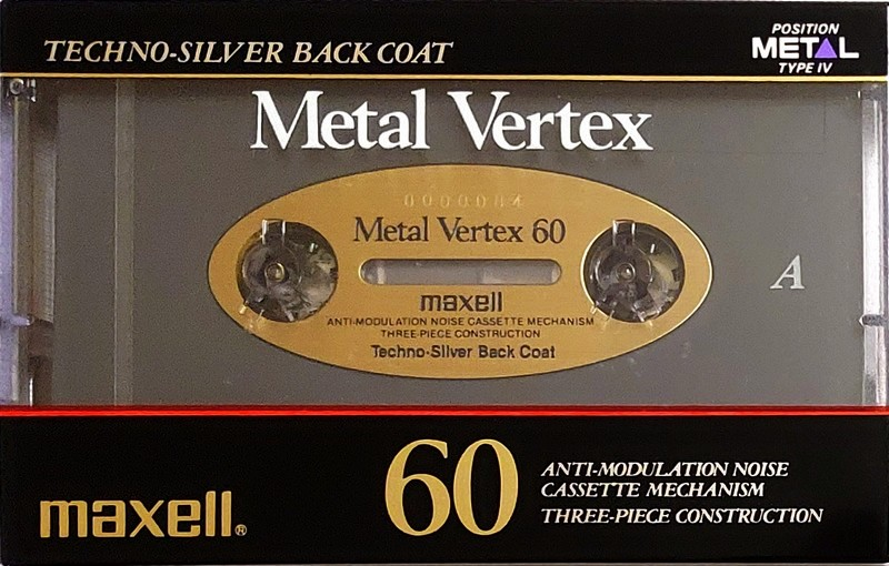 Compact Cassette Maxell Metal Vertex 60 Type IV Metal 1988 Japan