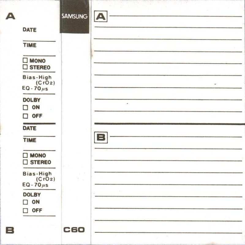 Compact Cassette Samsung XM-5 60 Type II Chrome 1988 Europe