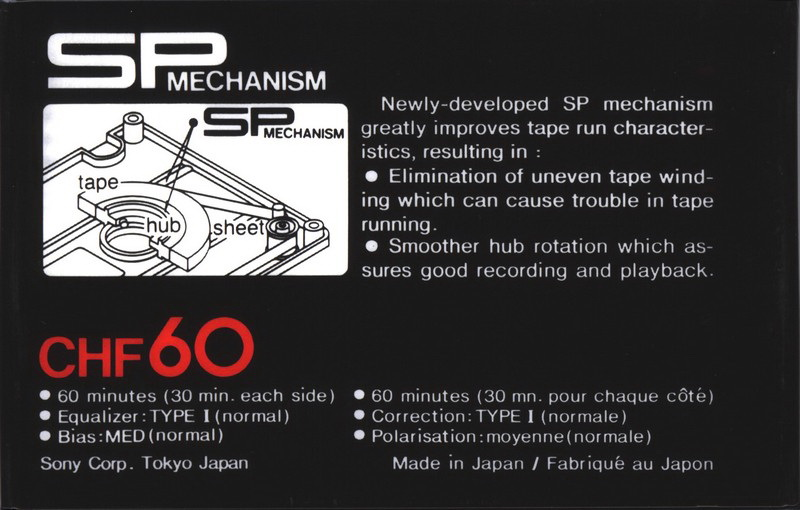 Compact Cassette Sony CHF 60 Type I Normal 1978 Iran