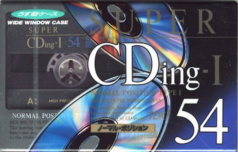 Compact Cassette TDK Super CDing 1 54 "SCD1-54" Type I Normal 1992 Japan