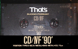 Compact Cassette Thats CD-IVF 90 Type IV Metal 1991 Europe