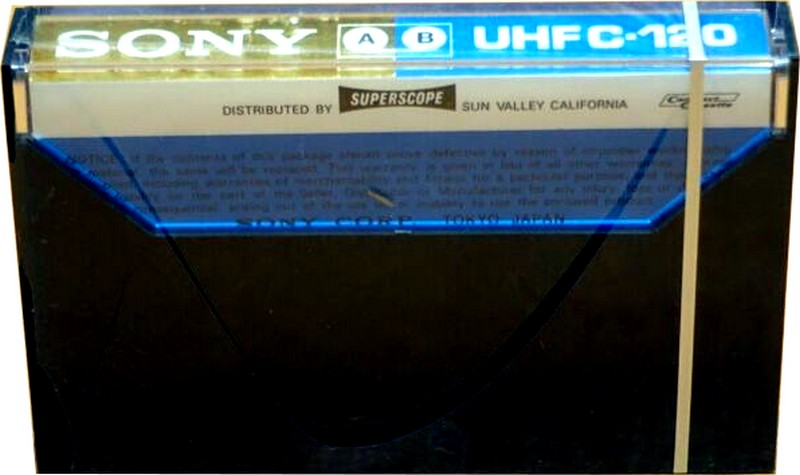 Compact Cassette Sony 120+2 "UHF" Type I Normal 1974 USA