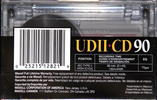 Compact Cassette Maxell UDII-CD 90 Type II Chrome 1996 North America