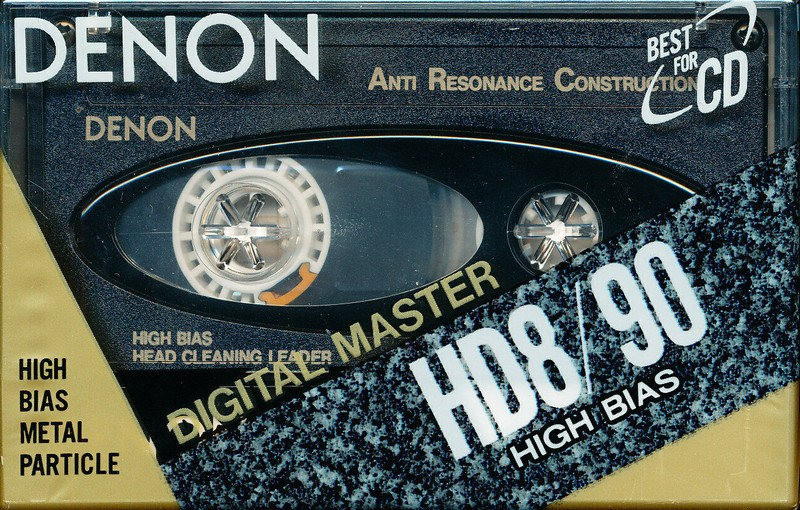 Compact Cassette Denon HD8 90 "HD8-90SE" Type II Chrome 1990 Worldwide