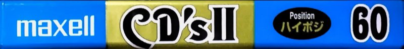Compact Cassette Maxell CD`s II / CD`s 2 60 "CDS2-60J" Type II Chrome 1995 Japan