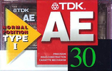 Compact Cassette TDK AE 30 "AE-30F" Type I Normal 1998 Japan