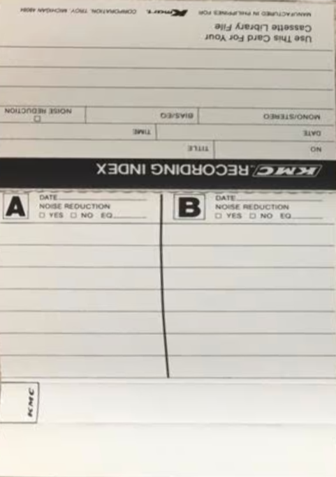 Compact Cassette KMC 60 Type I Normal USA