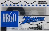 Compact Cassette Zenith HR 60 Type I Normal 1990 USA