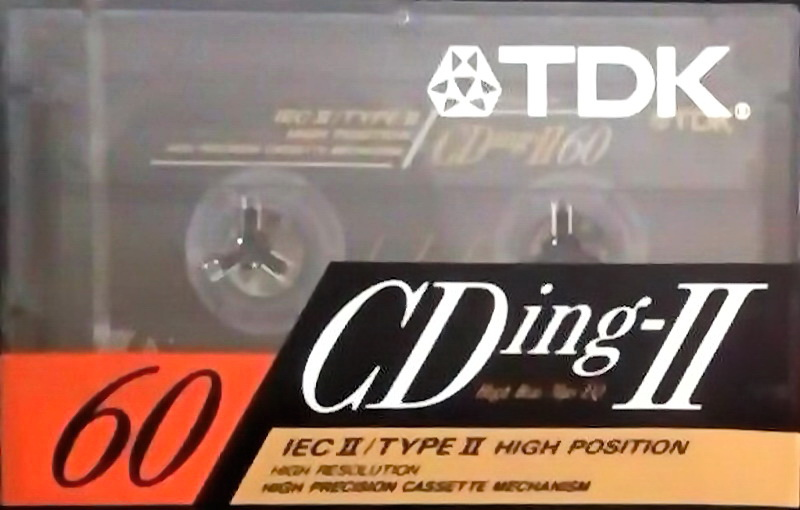 Compact Cassette TDK CDing 2 60 Type II Chrome 1991 Europe