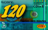 Compact Cassette Sony CDix II 120 "C-120CDX2G" Type II Chrome 1999 Japan
