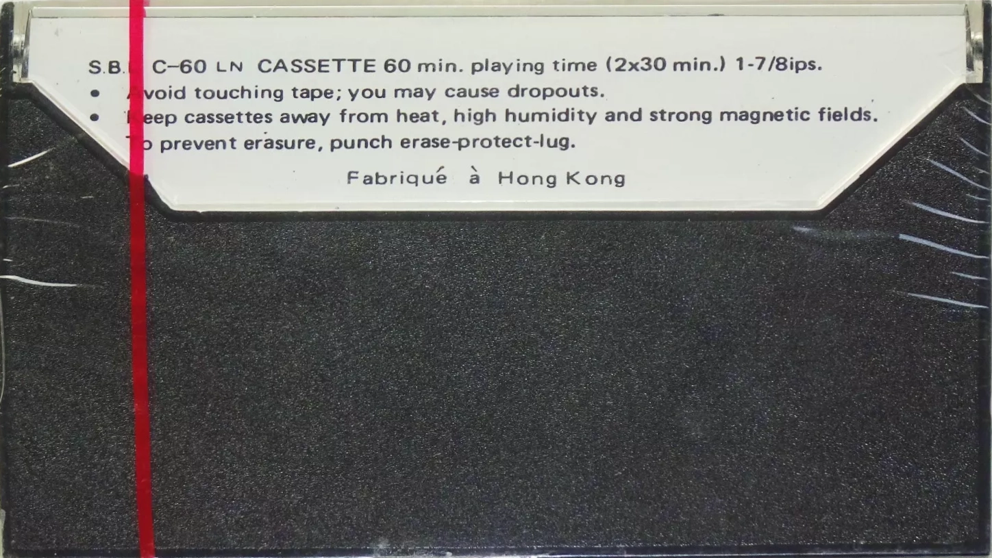 Compact Cassette S.B.L. 60 Type I Normal Europe