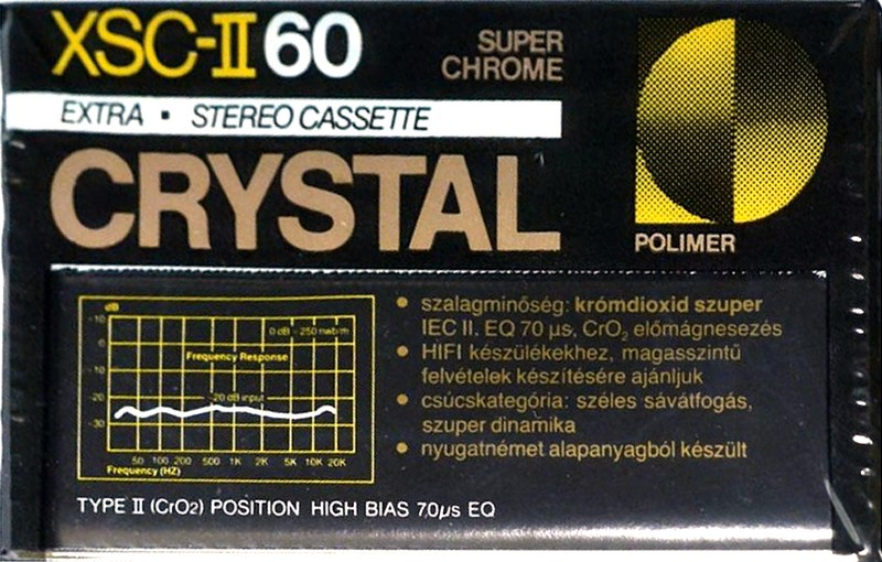 Compact Cassette Polimer Crystal XSC-II 60 Type II Chrome Hungary