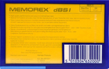 Compact Cassette Memorex dBS I 90 Type I Normal 1989 UK