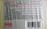 Compact Cassette Alfa SD 60 Type I Normal USA