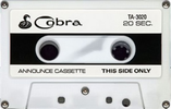 Compact Cassette Cobra 20 sec "TA-3020" Type I Normal USA