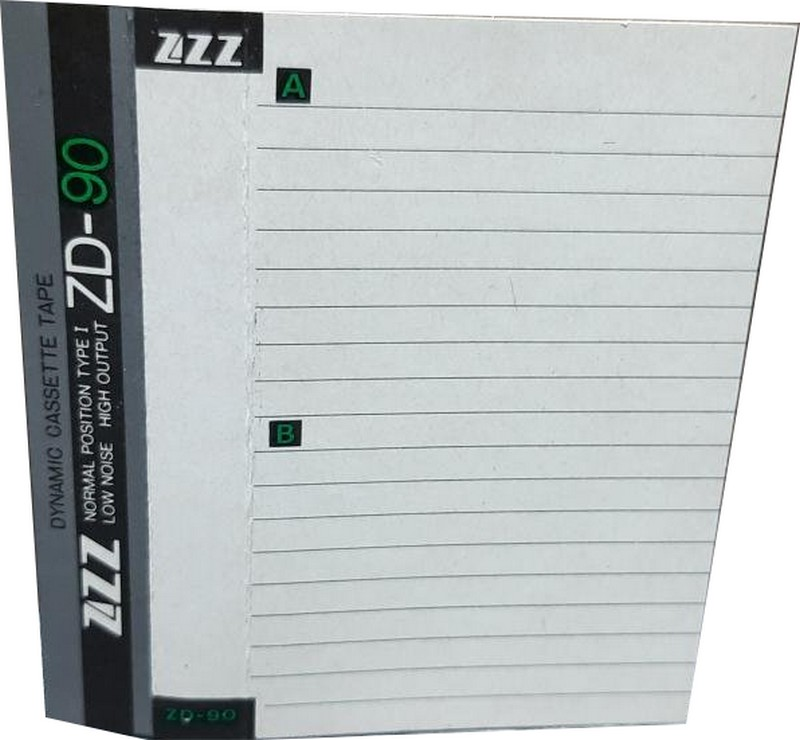 Compact Cassette ZZZ ZD 90 Type I Normal 1988 Worldwide