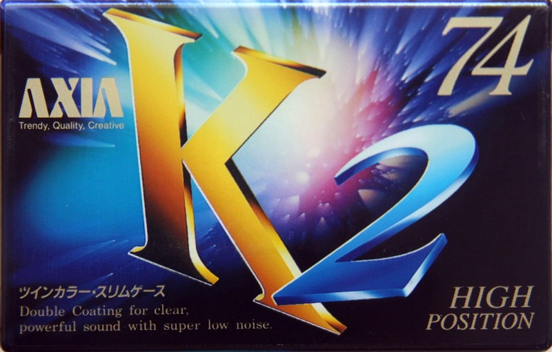 Compact Cassette AXIA K2 74 "K2B 74" Type II Chrome 1995 Japan