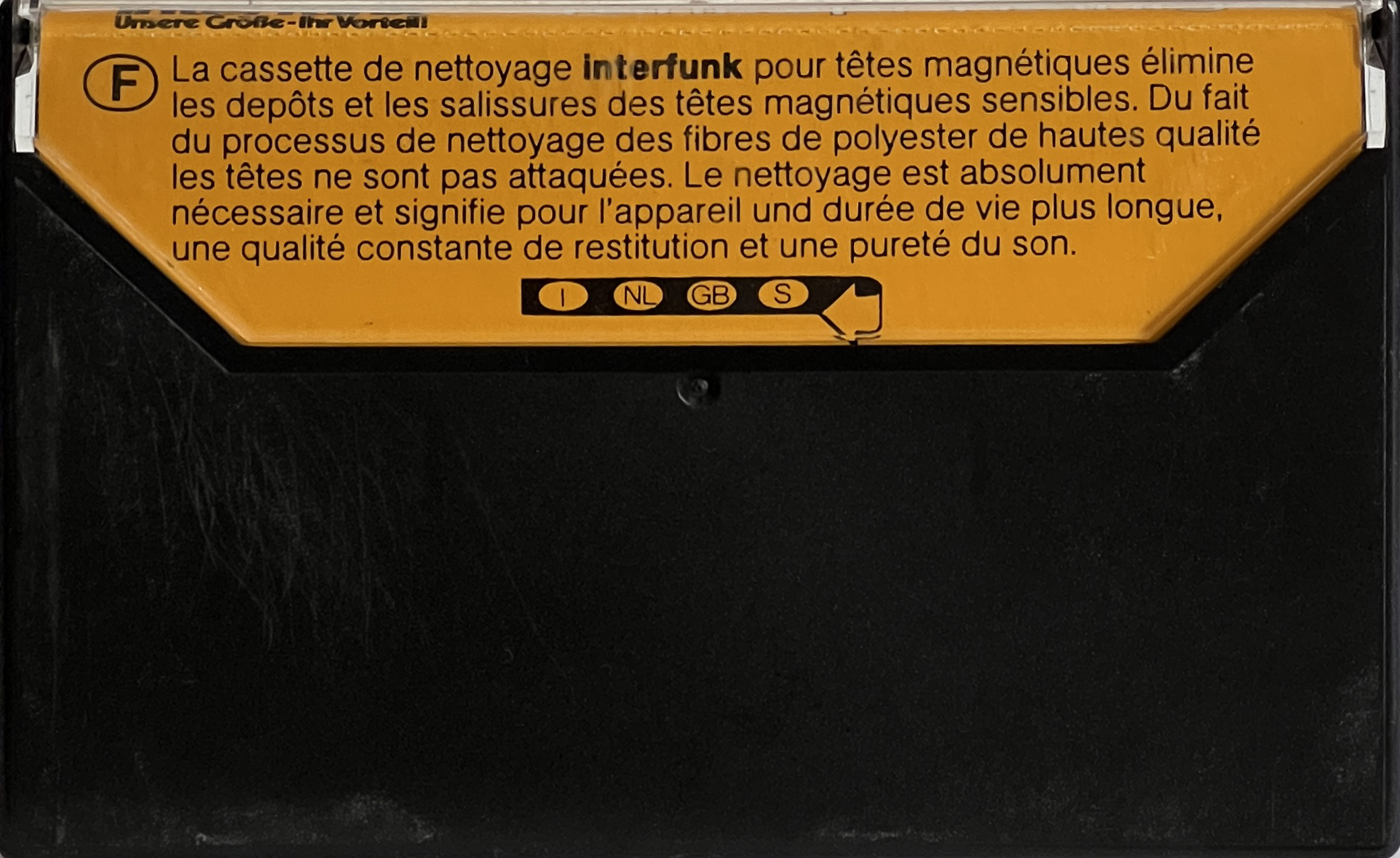 Compact Cassette Interfunk "C-HC" Cleaning Cassette 1978 Europe